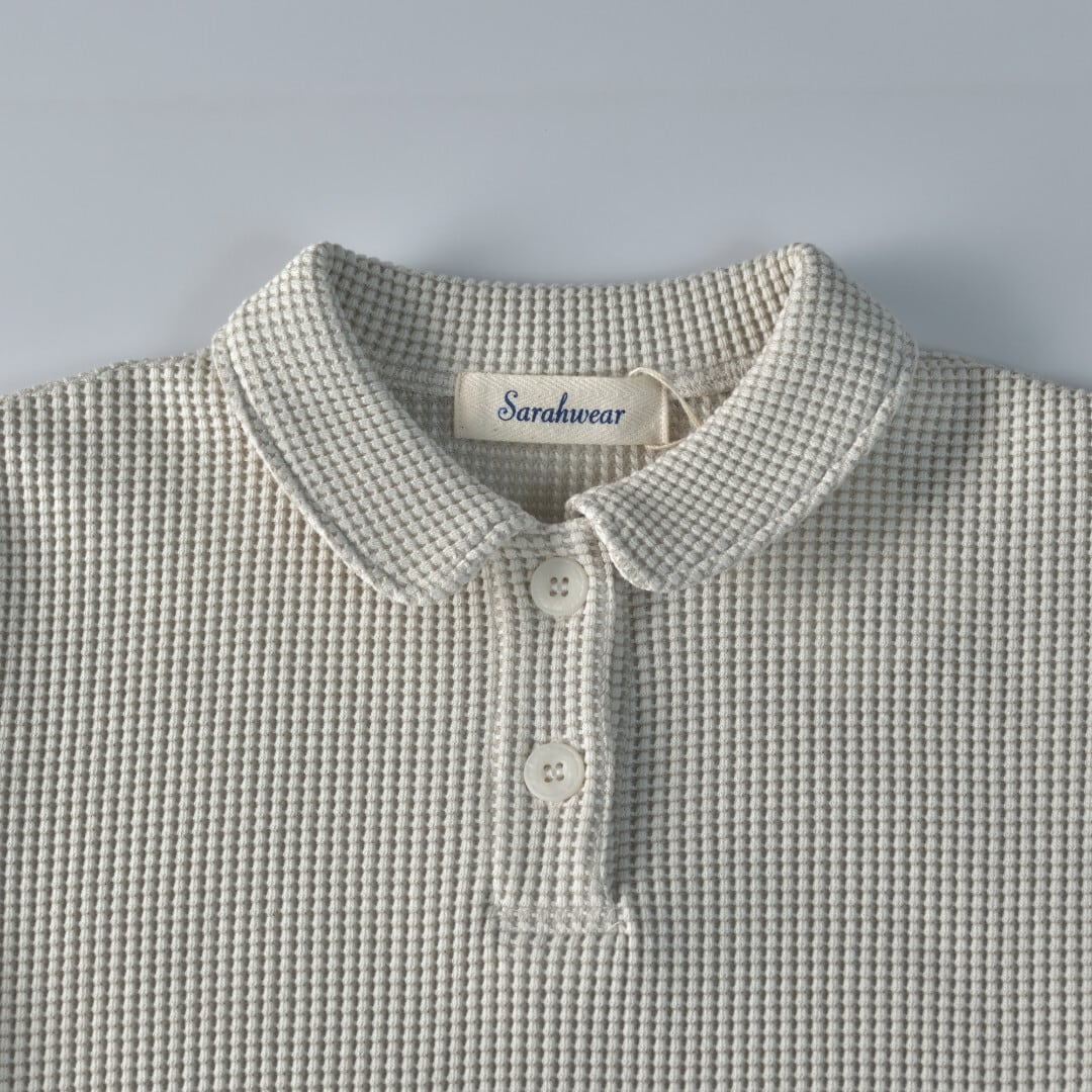 Sarahwear サラウエア ワッフルポロシャツ・ベージュ【送料無料】