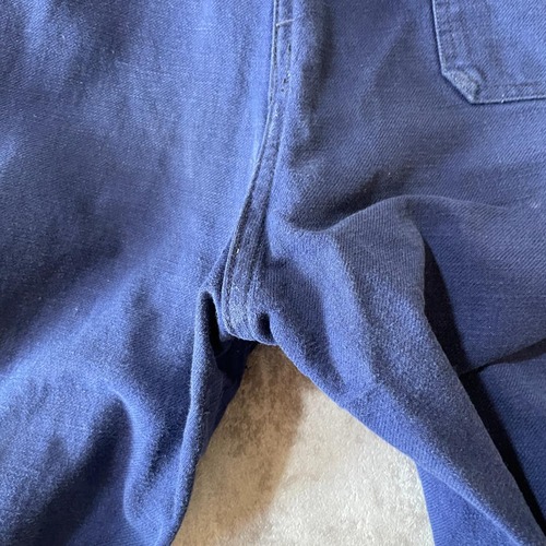 50-60s Reb フレンチワーク コットン ブルー パンツ W34 詳細写真10