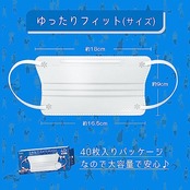 [医食同源ドットコム] iSDG 立体型プリーツマスク ゆったりフィット (普通サイズ) 個包装 ホワイト 40枚入り