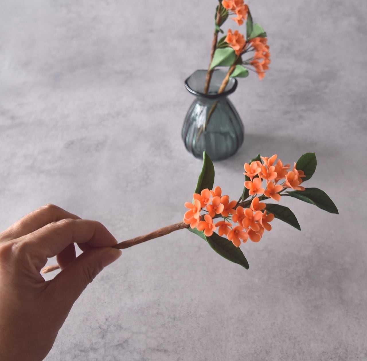 ◇金木犀（キンモクセイ）秋の花 クレイフラワー｜枯れない花の