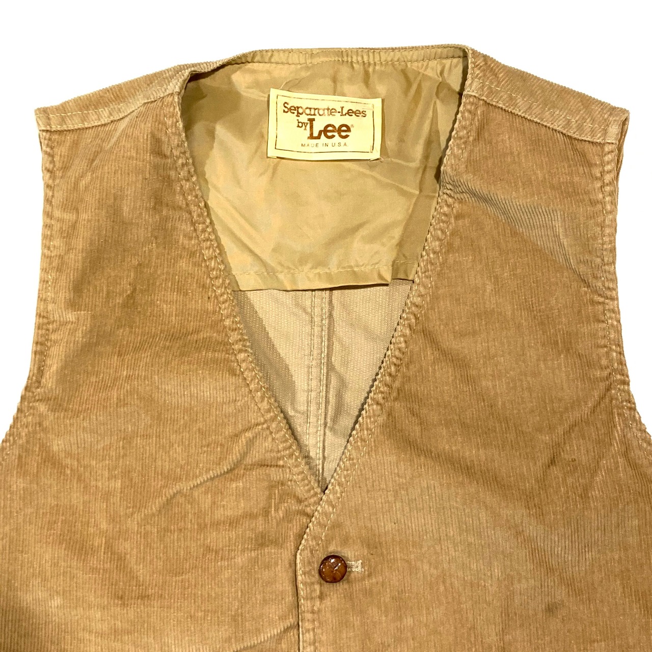 70年代 ビンテージ USA製 Lee リー Separate-Lees コーデュロイベスト 