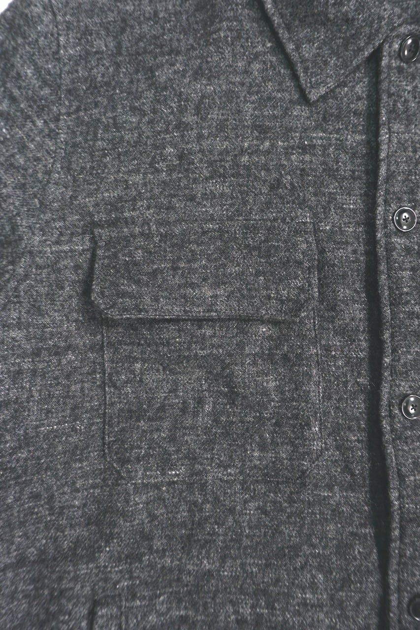 Wool Linen Tweed Shirt Jacket