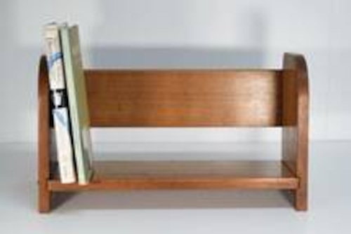 ヴィンテージ　無垢材の本立て　シンプルな昭和の小家具