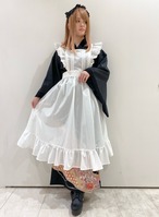 フリルエプロン（白・黒）