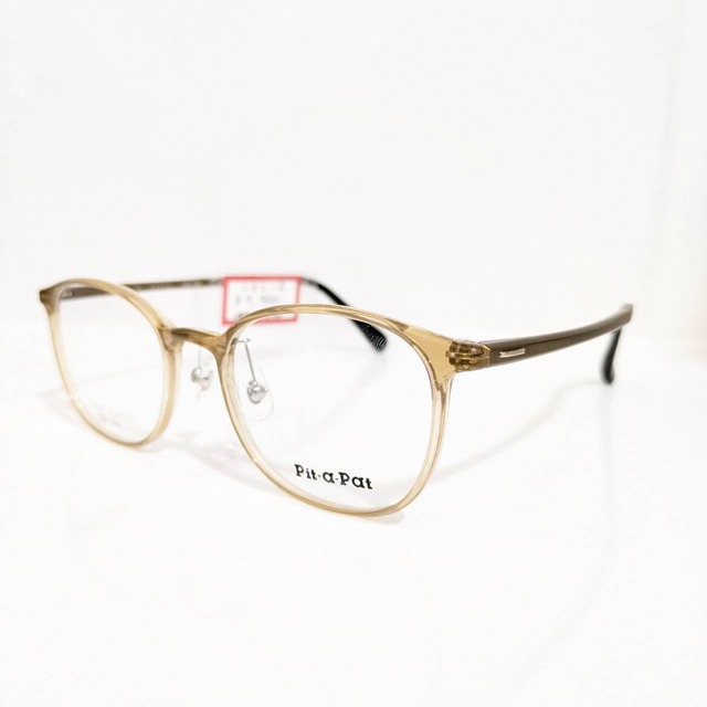 【Pit-a-Pat】ボストンセルフレーム　クリアブラウン