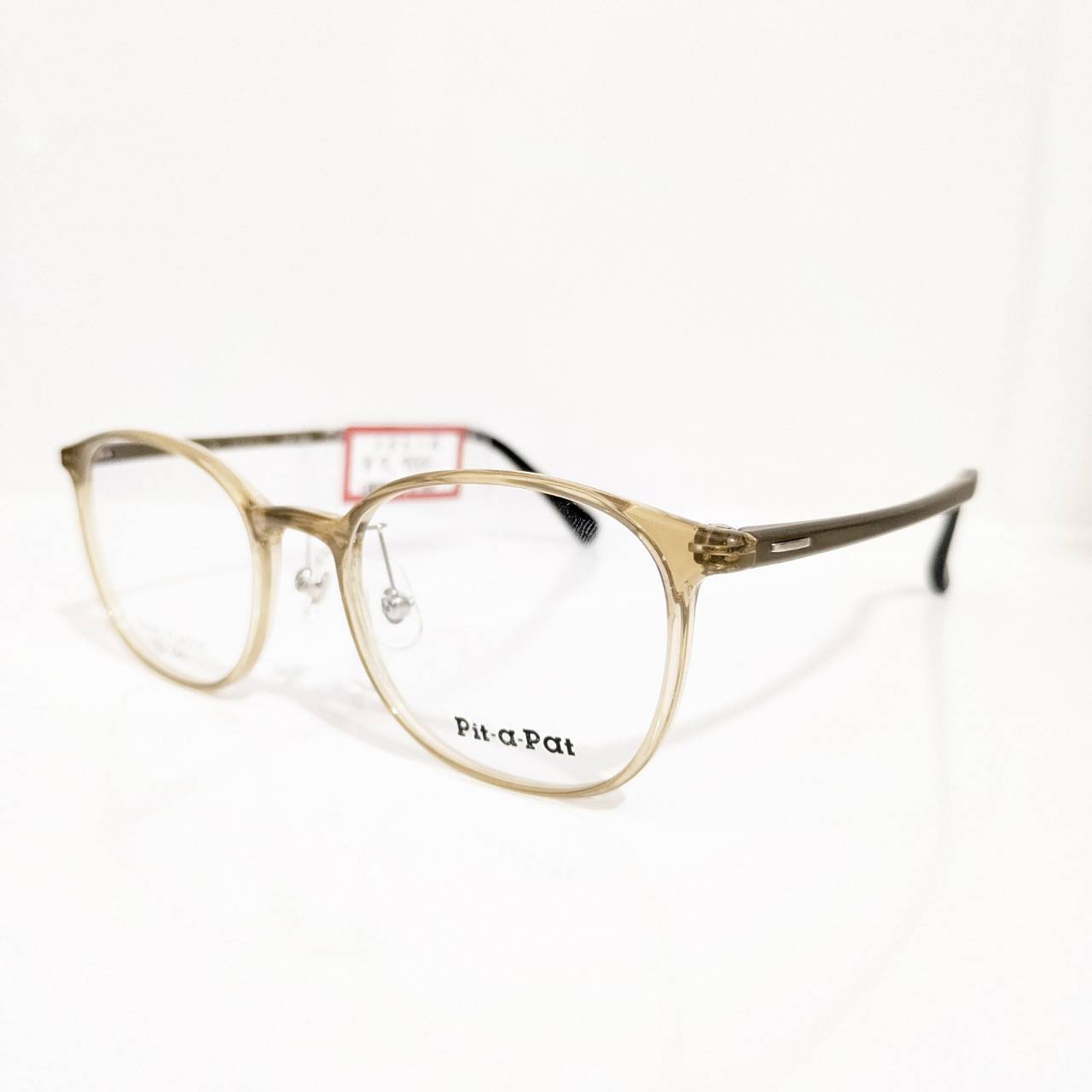 【Pit-a-Pat】ボストンセルフレーム クリアブラウン