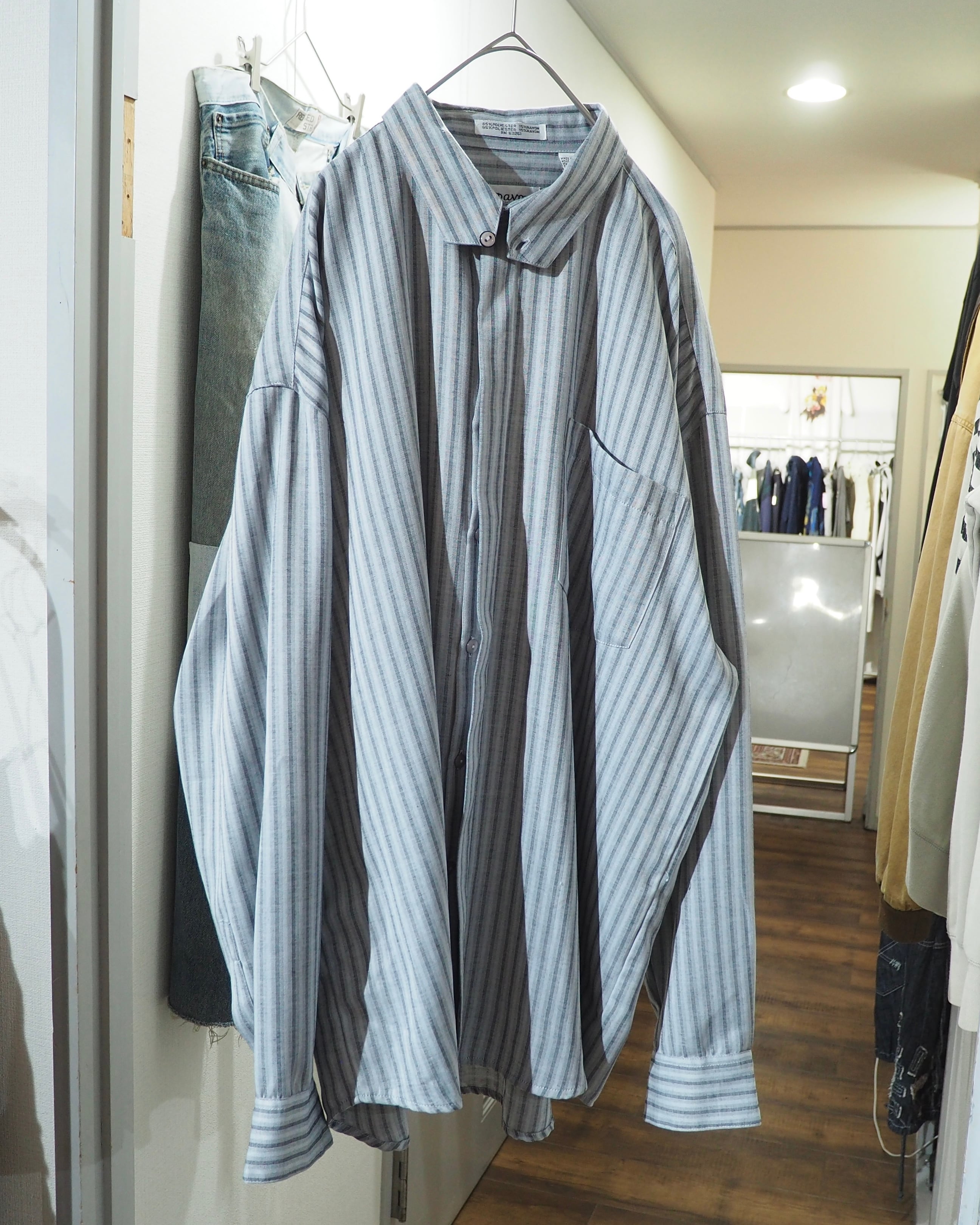 1990s " Pavo by Lastrade " Deformation Collar Design Vintage Drape Loose Shirt