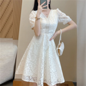 【送料無料】 ロングドレス 2色 ドレス 衣装 ワンピース パーティドレス ロング ひざ丈 長袖 半袖 Vネック Aライン フレア レース 透け感 シースルー 薄手生地 裏地 エレガント 上品 可愛い きれいめ シンプル カジュアル シック コンサバ 華やか おしゃれ お洒落 レトロ 主役級 こなれ感 高見え 高級感 フォーマル 花柄 夏 20代 30代 40代 レディース 女性用 ママ服 ママコーデ 授業参観 結婚式 二次会 パーティ 演奏会 誕生日会 着回し ファッション コーデ   インスタ映え