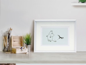 ムーミン 北欧 Postery 「ムーミンとリス」送料無料 フレーム 展示用フック付アートポスター 絵画 インテリア アート