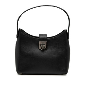 サルヴァトーレフェラガモ ガンチーニ ハンドバッグ Q21 0235 ブラック レザー レディース Salvatore Ferragamo 【中古】