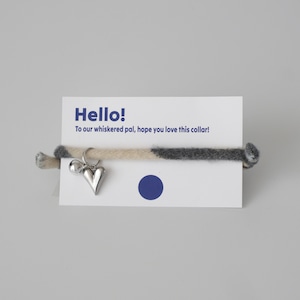 負担の少ない猫首輪 Fuzzy Patch Navy シルバー