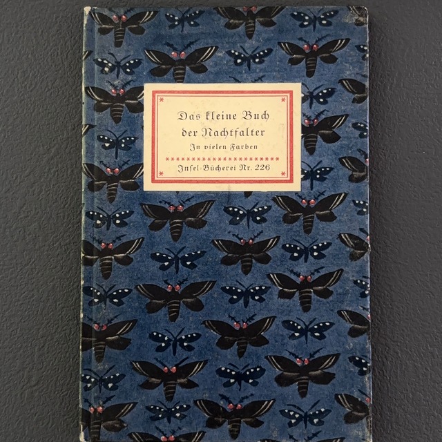ドイツ インゼル文庫 226番 蛾の図鑑 古書  洋書 ディスプレイ インテリア 古書 2411001-11