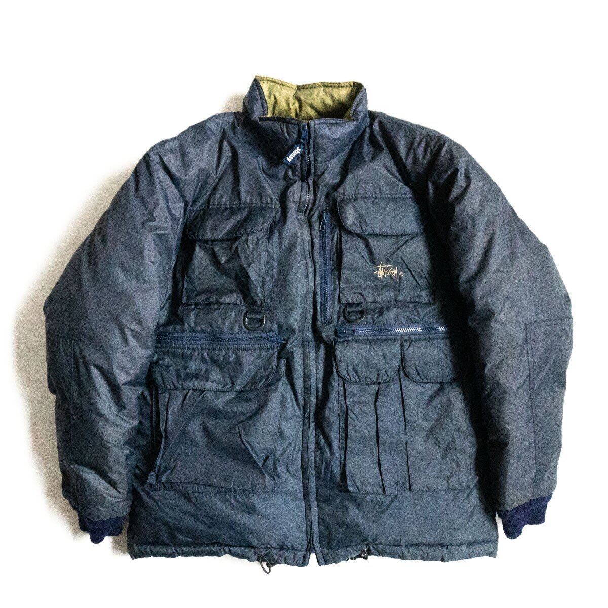 希少90s old Stussy リバーシブルダウンジャケット 希少90s old Stussy リバーシブルダウンジャケット