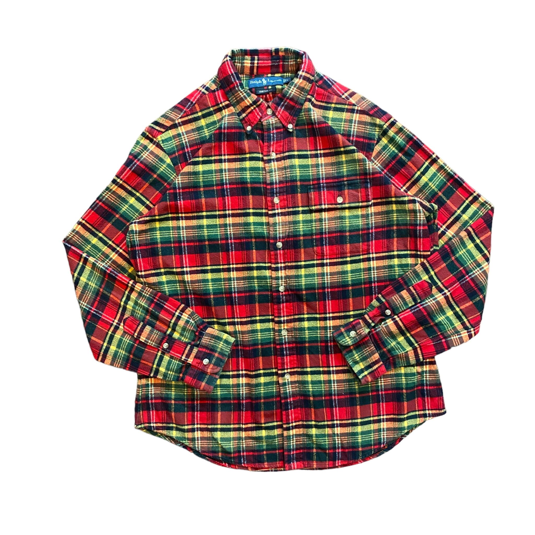 ラルフローレン 90s vintage ネルシャツ L