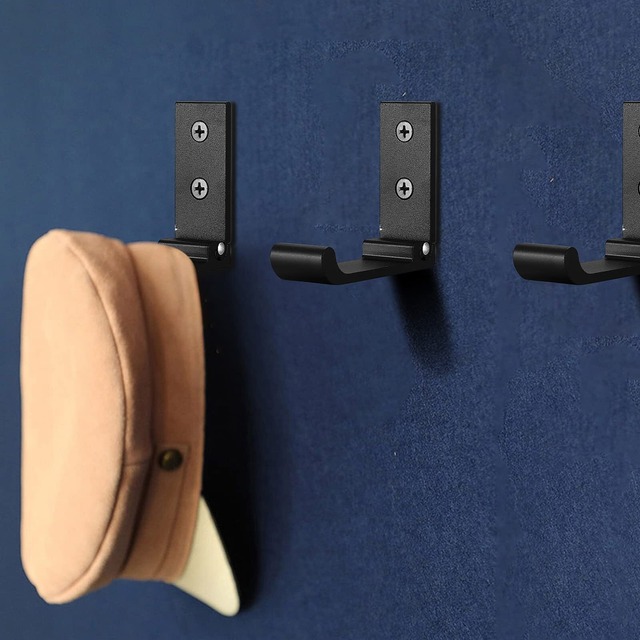 【在庫セール】壁掛けフック 折り畳み式フック 折り畳み式 コートハンガー ウォールフック コートフック ネジ 壁フック 壁掛け フック ネジ付き 5個セット(黑)