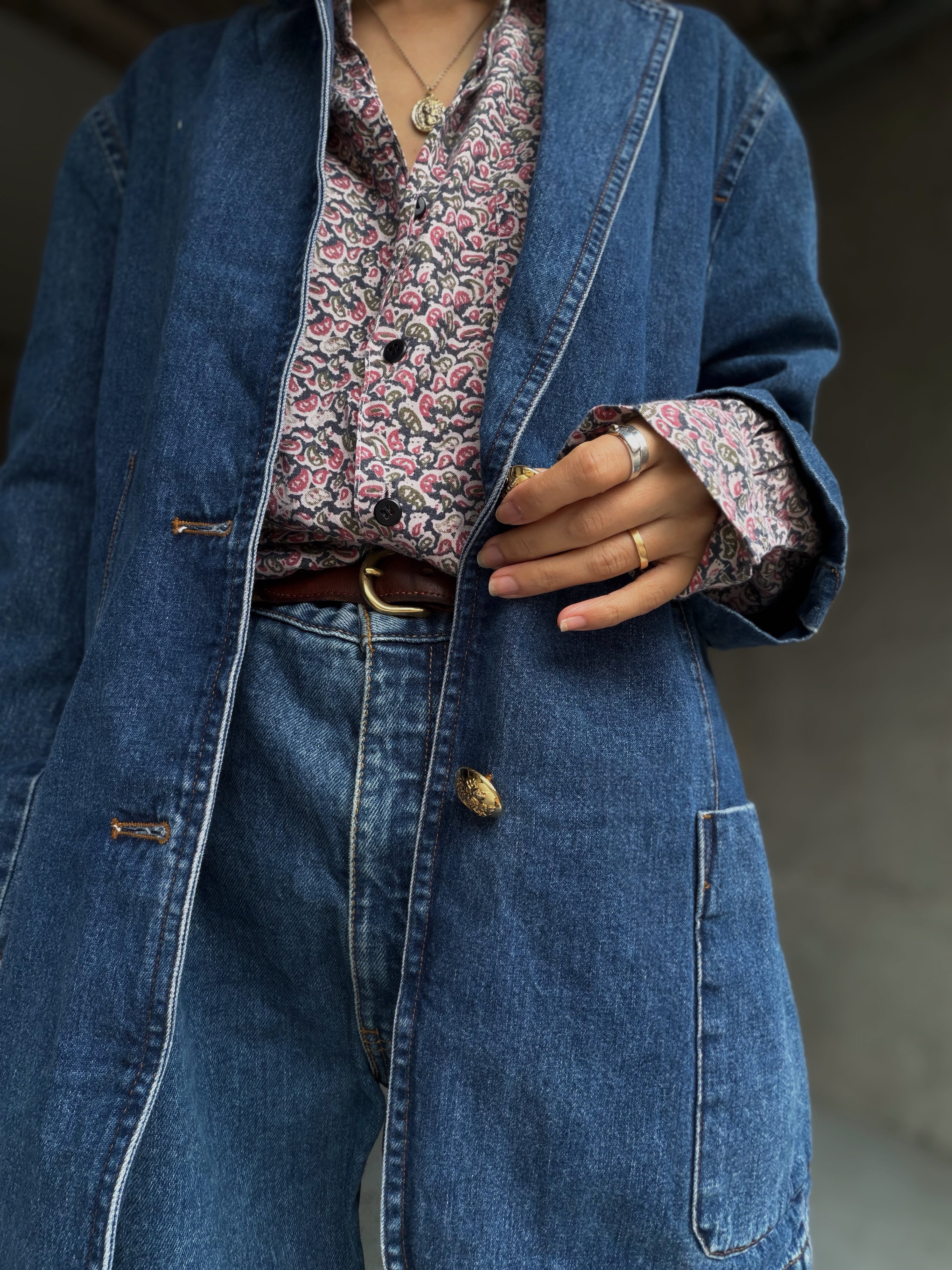 (OT1518)90's LAUREN JEANS Co. denim tailored jacket