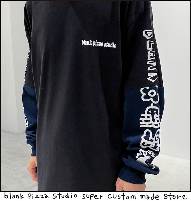 HALF&HALF SLEEVE L/S(BLACK)