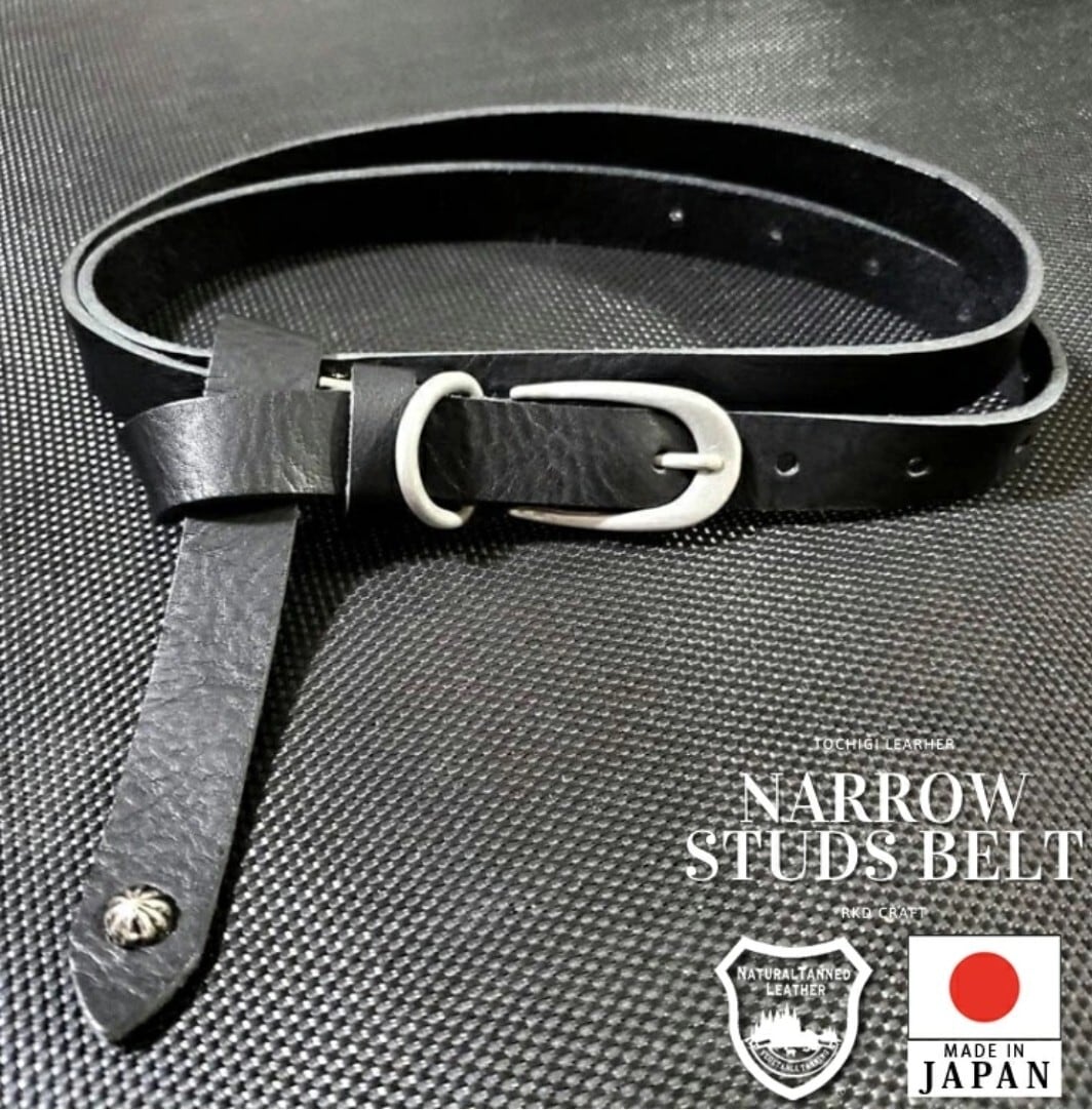 RKD CRAFT 栃木レザースタッズナローベルト 垂らせるベルト | 乱掘堂