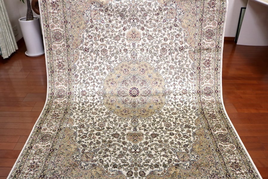 ペルシャ柄絨毯 160×230 新品未使用 ラグ カーペット ゴールド 訳あり