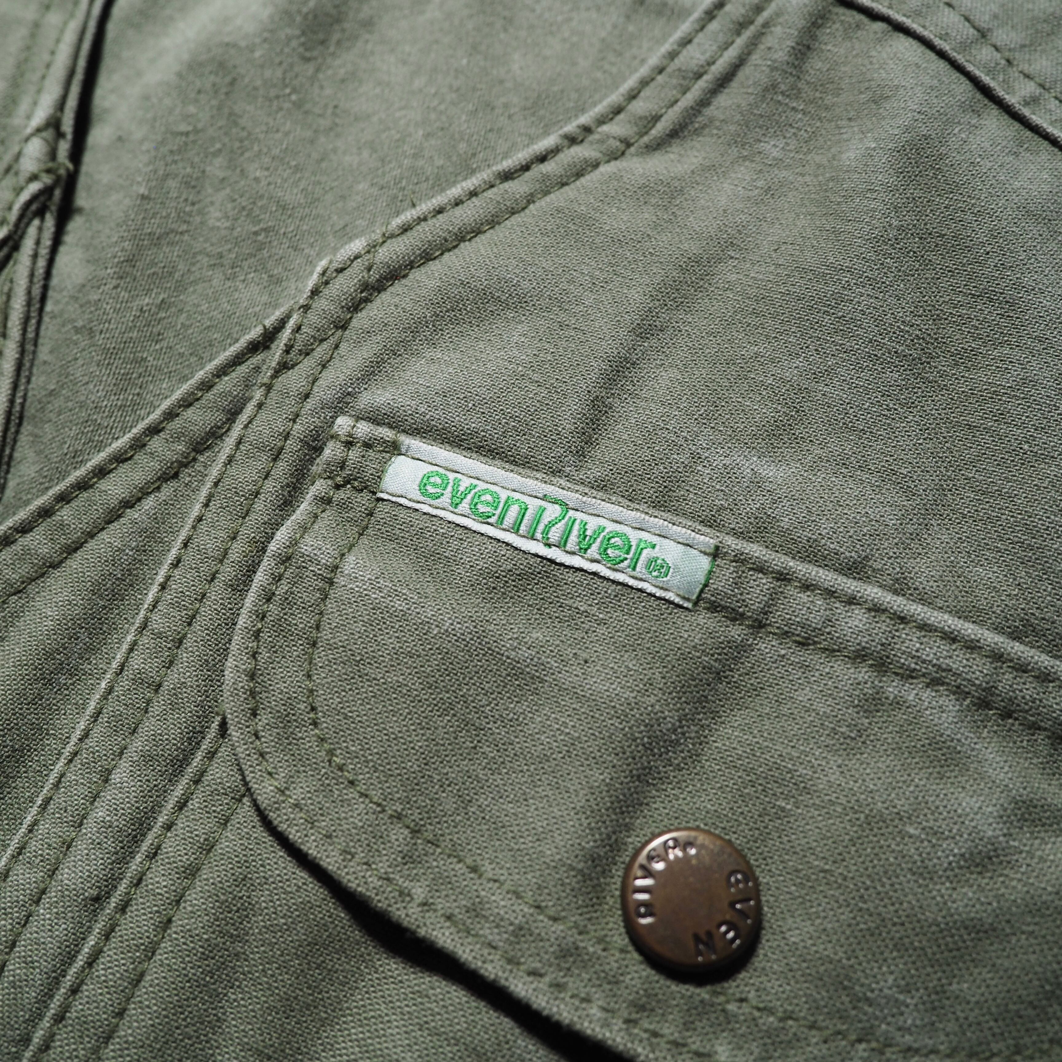 1990s Olive green color multi gimmick vintage vest