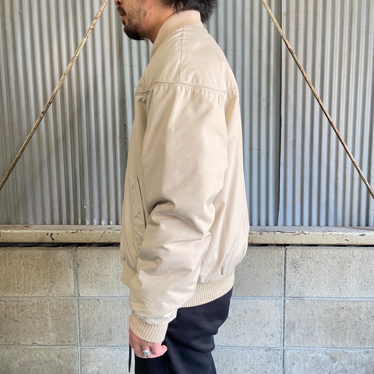 80年代 carl michaels カップショルダー ブルゾン 中綿入り ダービー 
