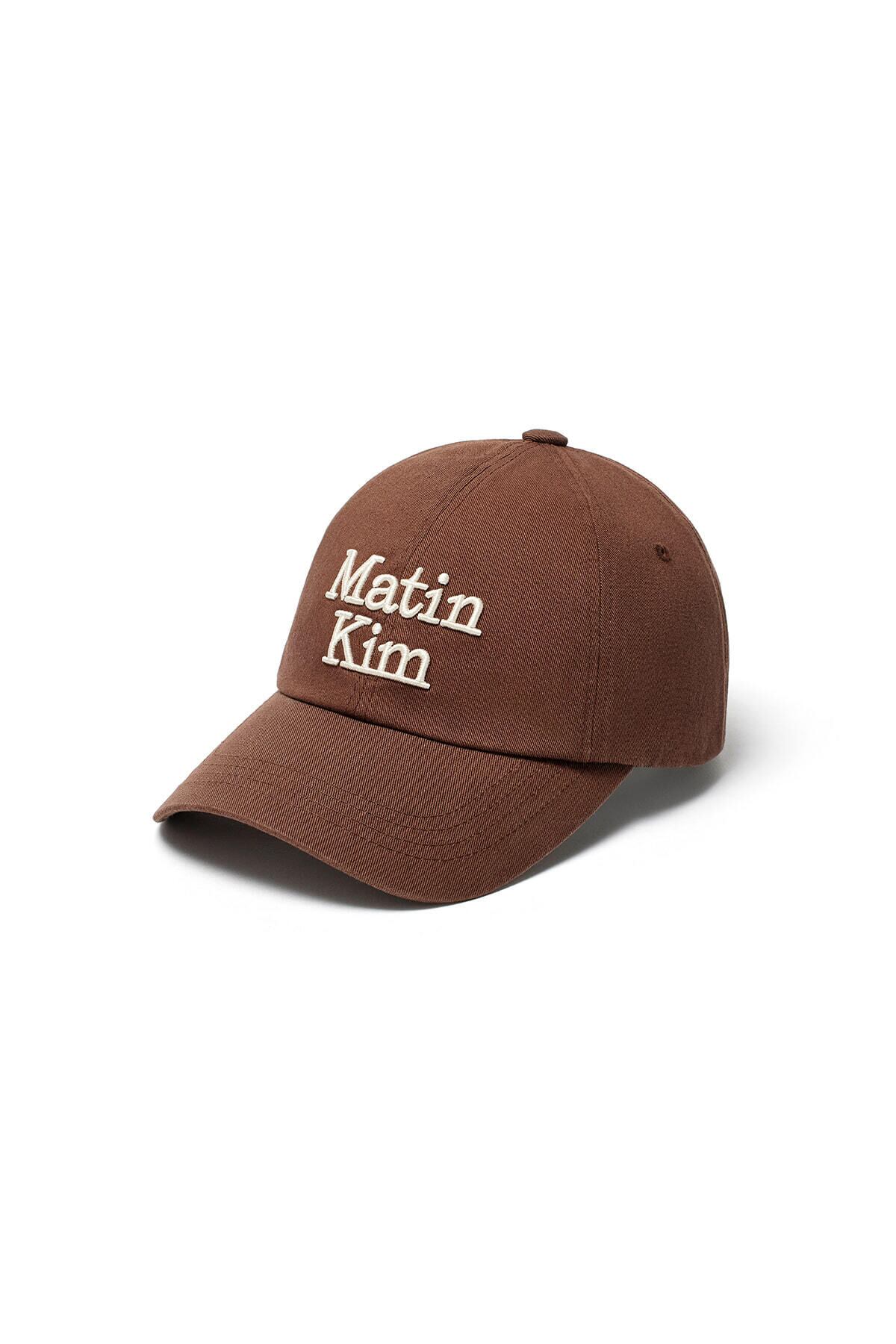 Matin Kim] MATIN VOLUME LOGO BALL CAP IN BROWN 正規品 韓国ブランド