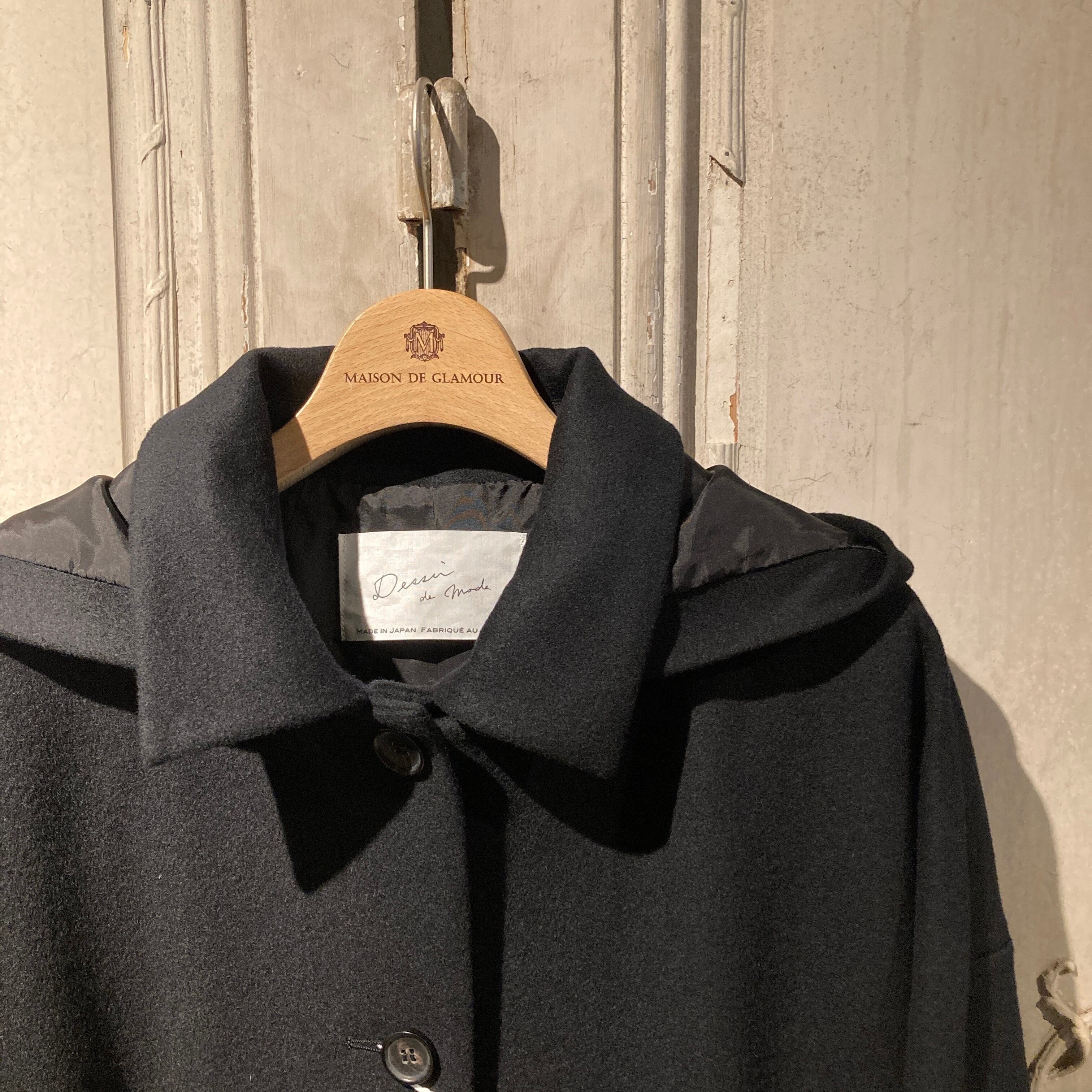 【美品】Dessin de Modeつけ襟コート Dessin de Mode【デッサン ド モード】付け衿コート ( 16DC-001-120