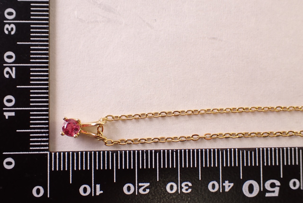 スピネルネックレス　0.31ct [D12‐98]