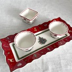 ビレロイ＆ボッホ　ノエル　クリスマスプレートと小ボール3個セット　ディップボウル　Toys Delight　箱付き 12twdt13