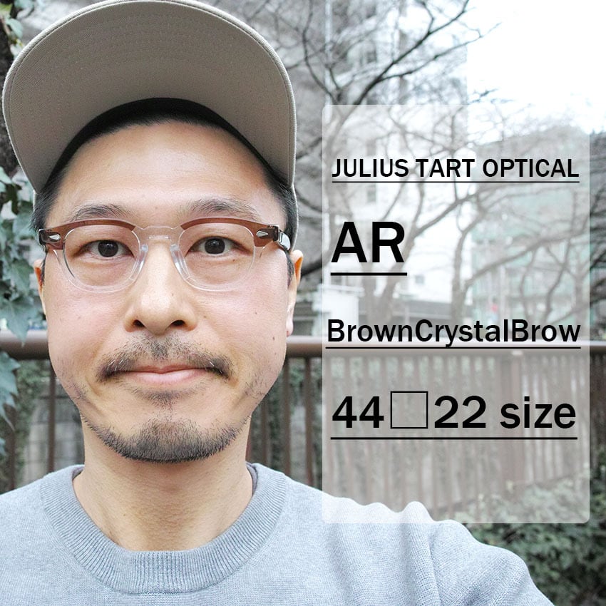 JULIUS TART OPTICAL / AR / ブリッジ:22ｍｍ / Brown Crystal Brow