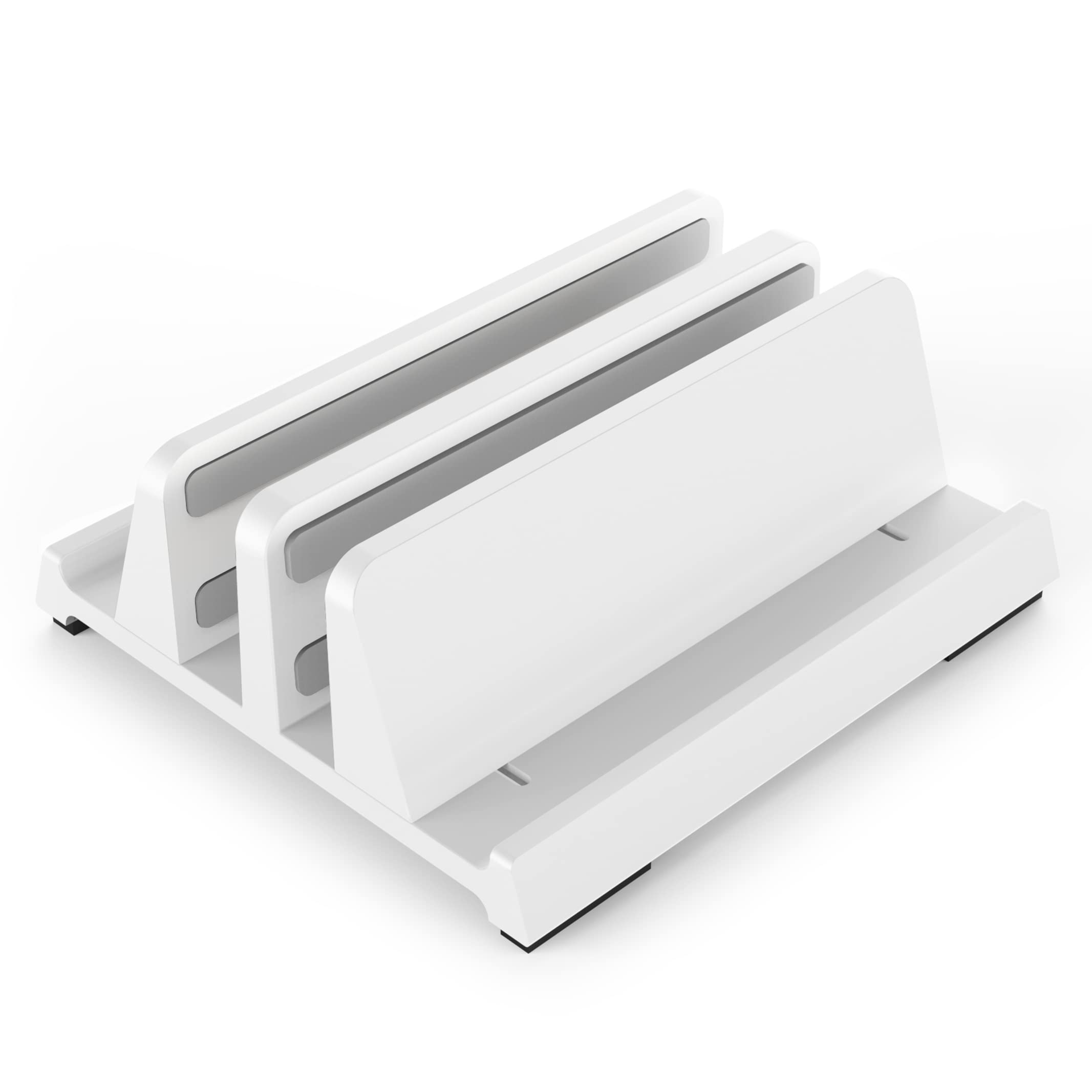 【新着特価】Klearlook ノート パソコン スタンド 縦置き 4-in-1 pc スタンド パソコン 収納 幅調節可能 六角レンチ付き 滑り止め 冷却 安定 ABS素材 ホワイト