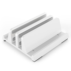 【新着特価】Klearlook ノート パソコン スタンド 縦置き 4-in-1 pc スタンド パソコン 収納 幅調節可能 六角レンチ付き 滑り止め 冷却 安定 ABS素材 ホワイト