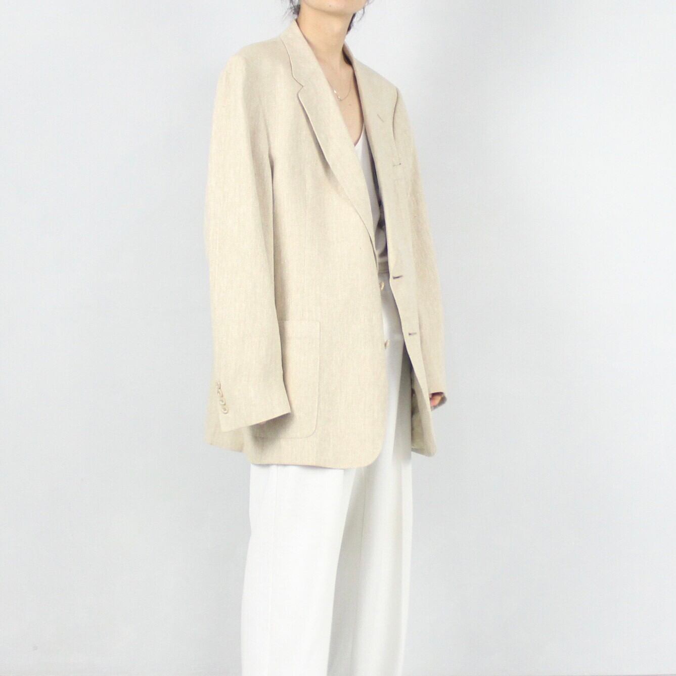 1980s Christian Dior リネン サマーテーラードジャケット Christian 