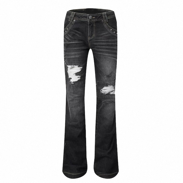 [DoublePunch] Low-Waisted Dark Water Wash Jeans