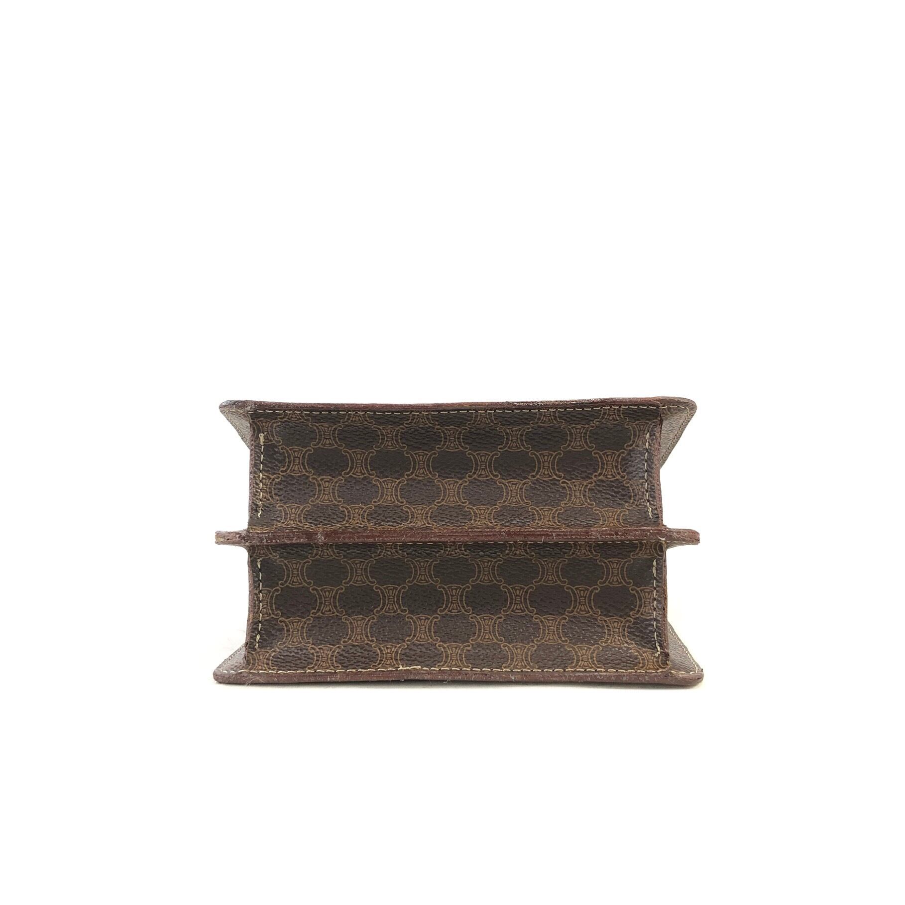CELINE セリーヌ マカダム ダブルフラップ ホースビット PVC レザー