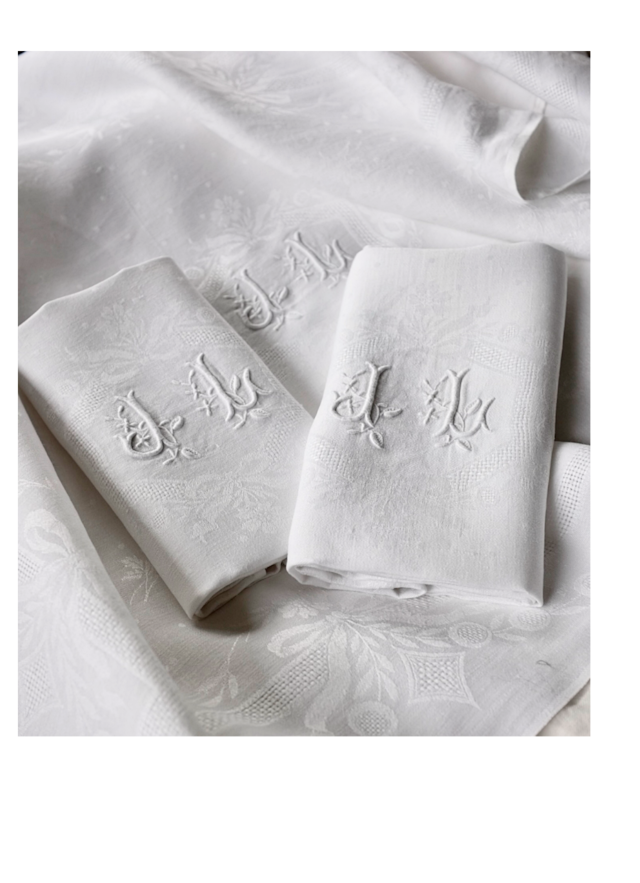 フランス 1930s リネン 古薔薇色の小鳥とボビンレースアップリケ 2p アンティーク フランス 1930s リネン 古薔薇色の小鳥とボビンレースアップリケ 2p アンティーク