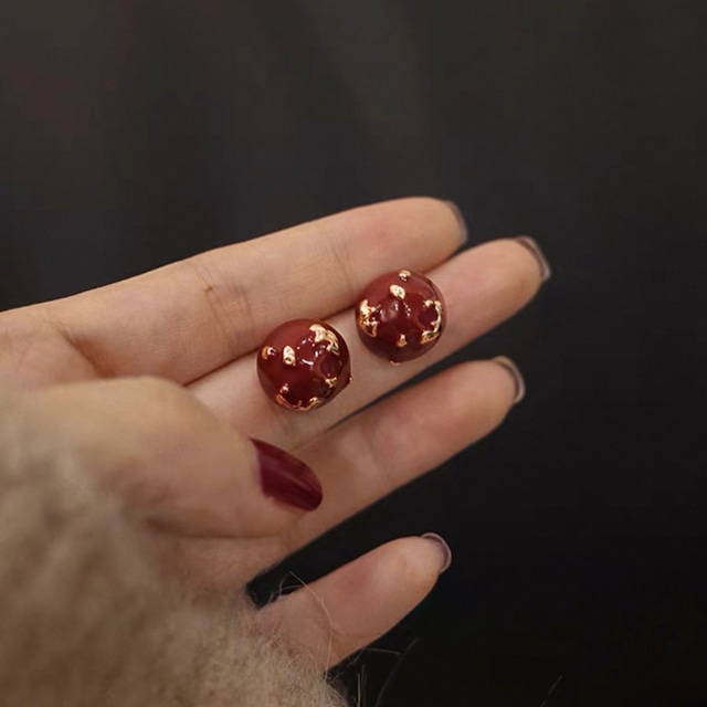 point gold red ball pierce K879