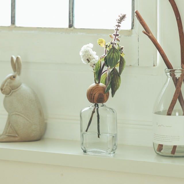 Flower vase clear glass