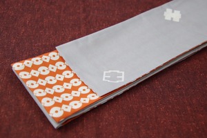 ポリ巻帯リバーシブル【新柄/灰色】× 【つなぎ柄/橙色】