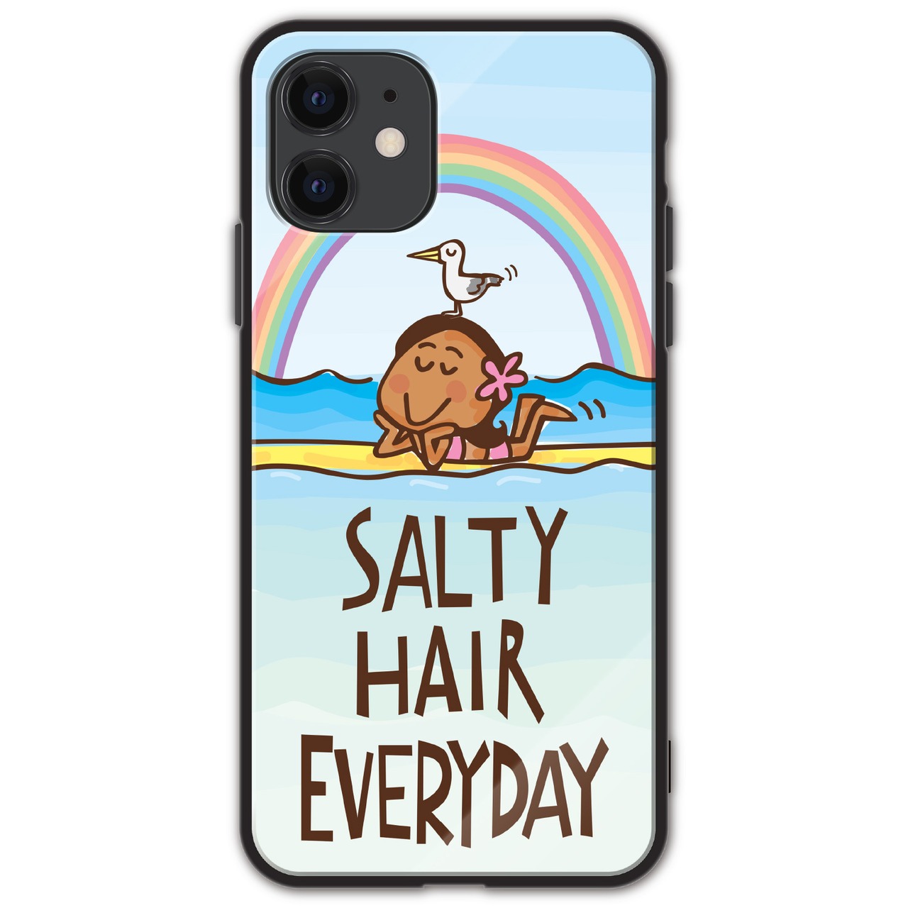 まりりん ガラス スマホケース【Salty Hair Everyday】