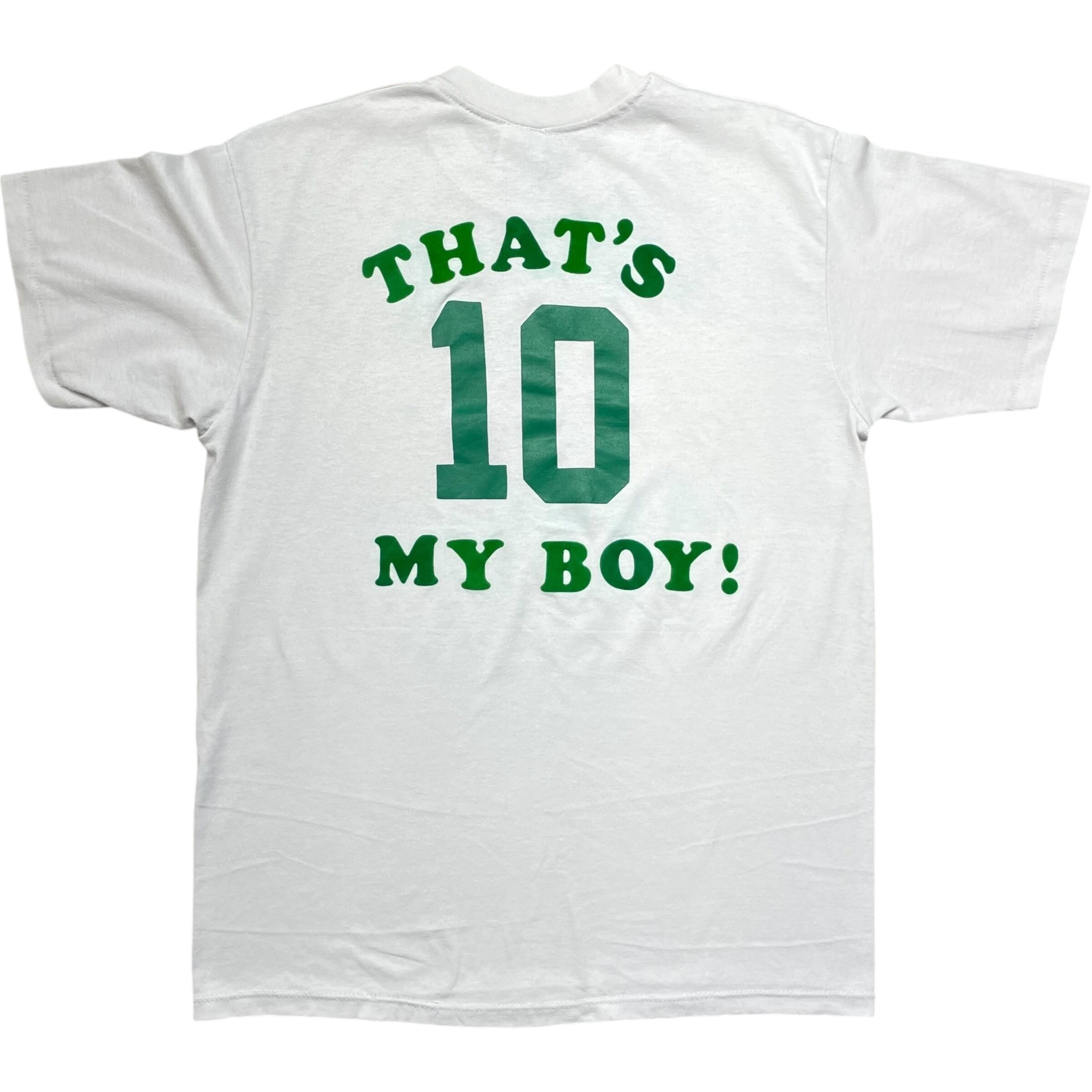 《L》 Stedman ステッドマン Tシャツ フロッキープリント ホワイト USA製 90年代 vintage no.8341