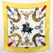 HERMES　エルメス　カレ90　samourai　サムライ 　シルクスカーフ　大判ショール　和柄　黄色系　24-1470