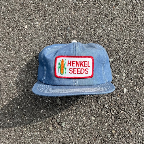 Circa 80's Deadstock "K-Brand” Denim Trucker Hat//Henkel Seeds