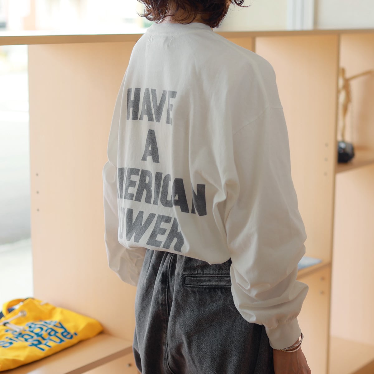 REMI RELIEF (レミレリーフ) セミパフスリーブ ルーミーレタード Tee