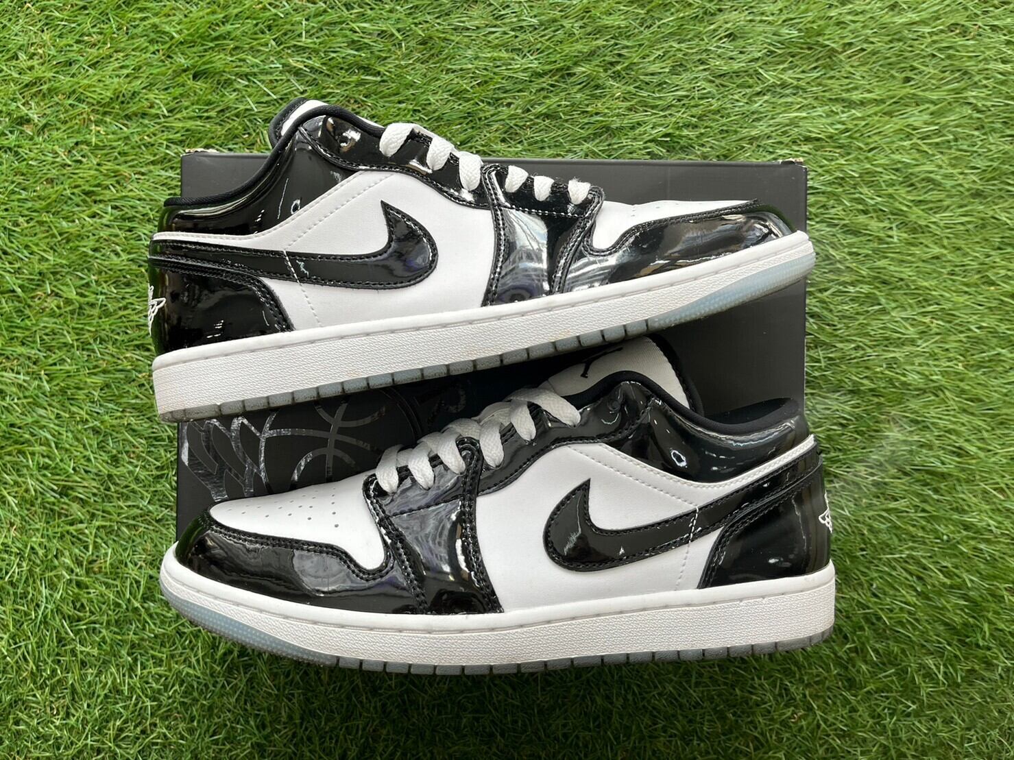 NIKE AIR JORDAN 1 LOW SE CONCORD PATENT DV1309-100 28cm 51095 