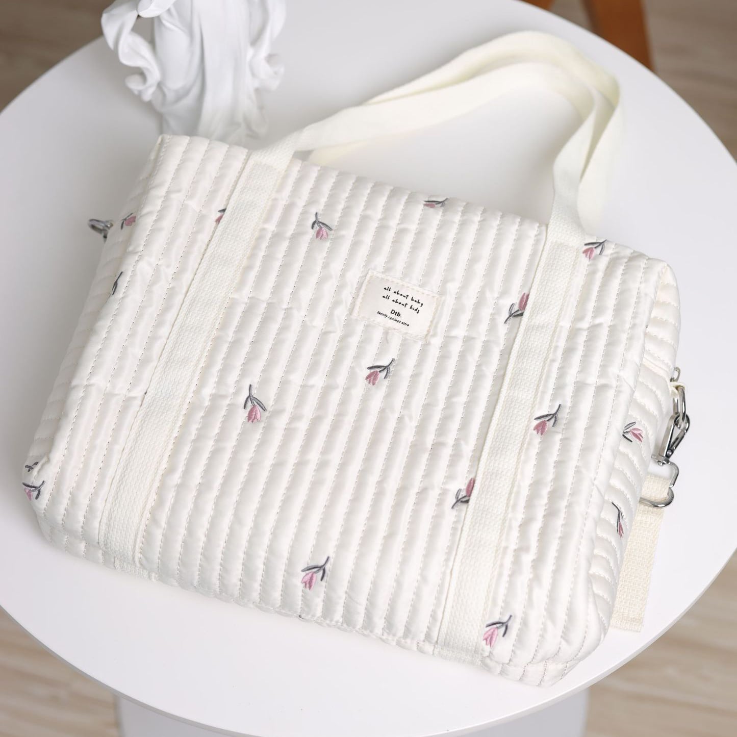 2WAY大容量キルティングマザーズバッグ レディース かわいい刺繍