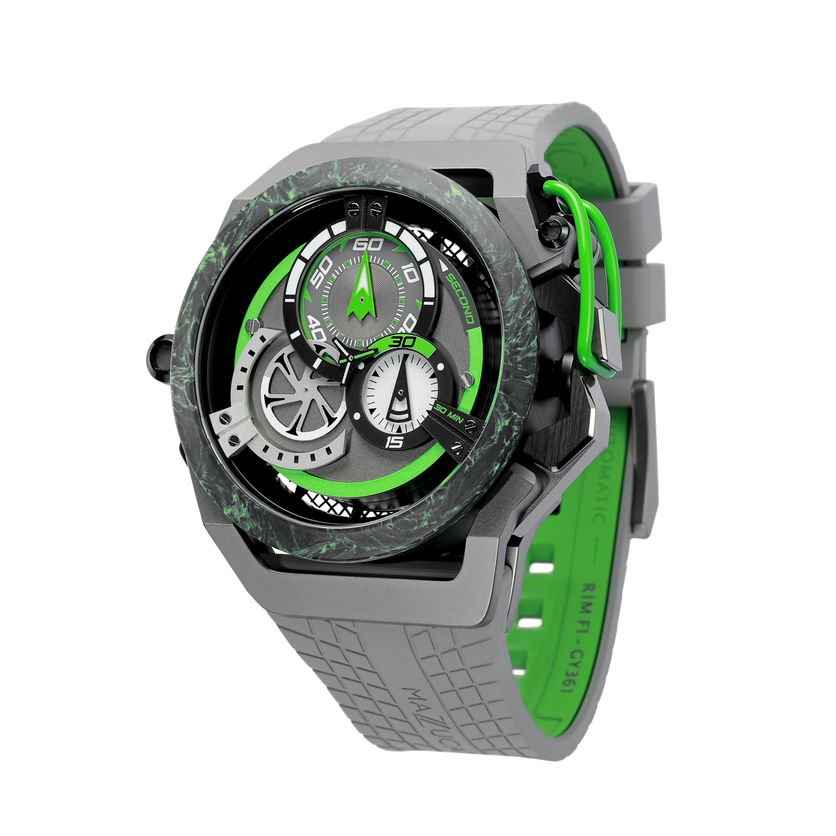 【MAZZUCATO マッツカート】RIM.F1-GY361／RIM SPORT MONZA（グリーン）／国内正規品 腕時計