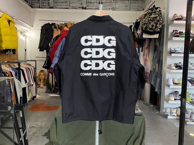 COMME des GARCONS CDG BACK LOGO CHACES JACKET BLACK MEDIUM 22813