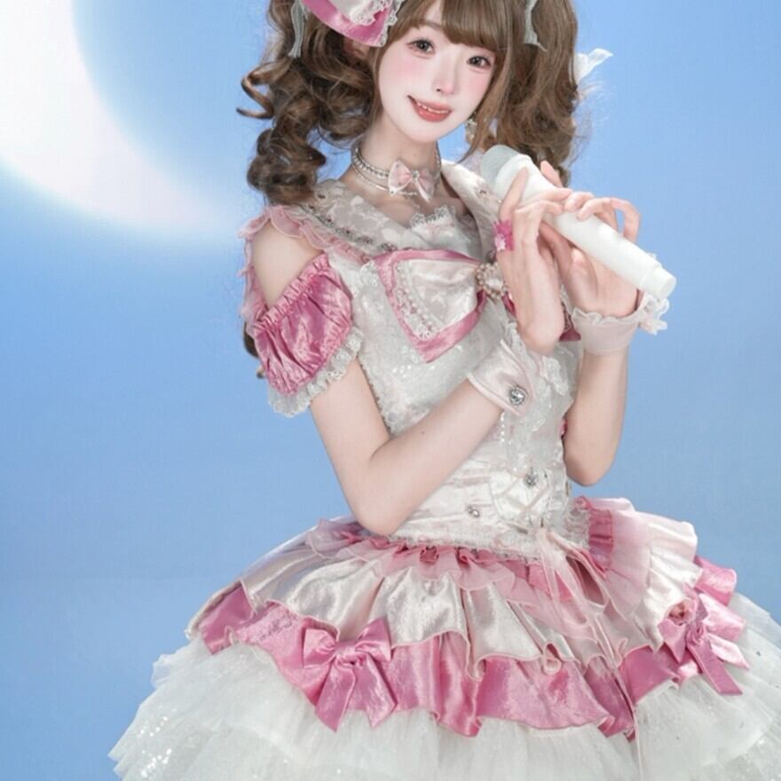 ロリータファッション ゆめかわいい アイドル風フリルセットアップ