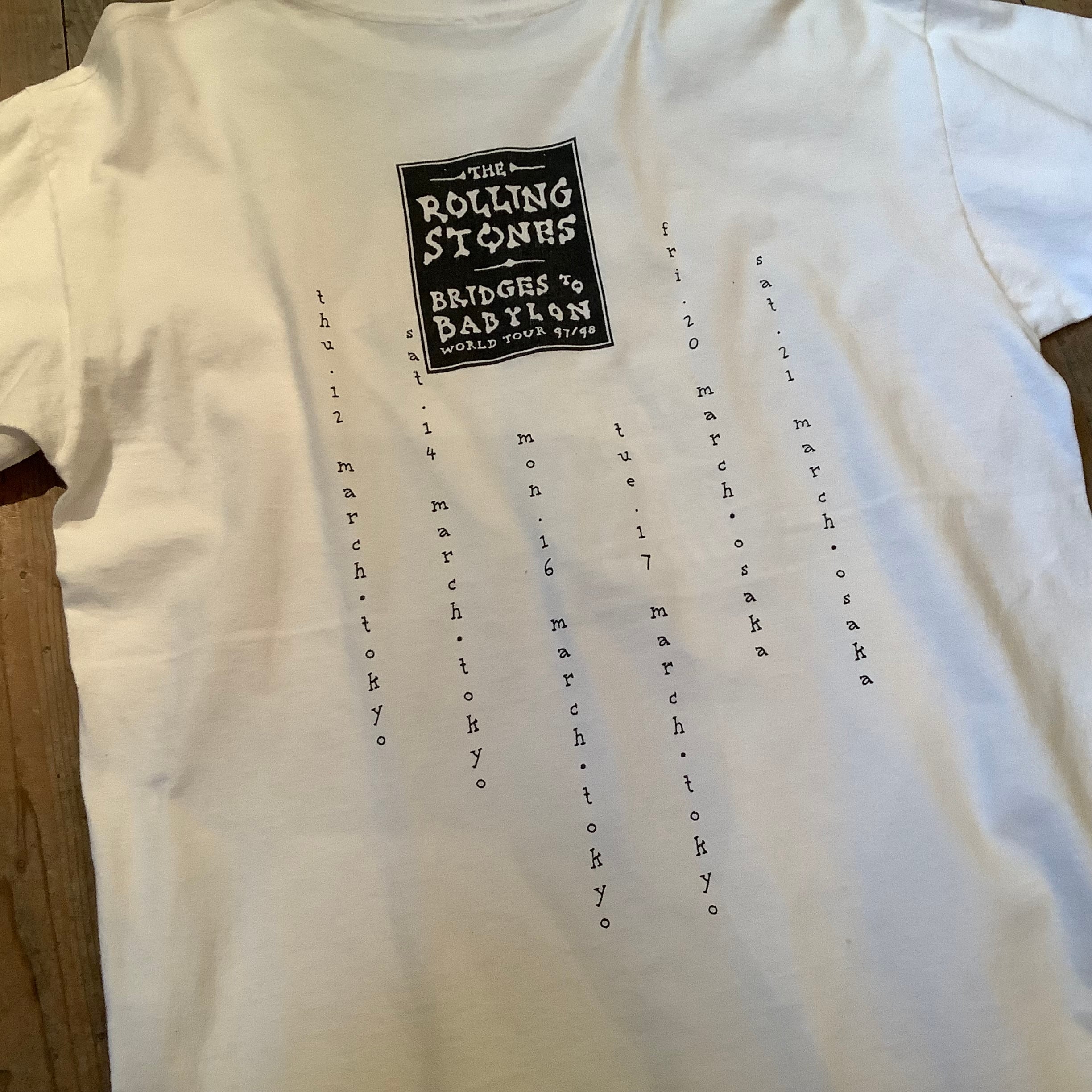 VintageTee ROLLING STONES 1997 BRIDGES TO BABYLON WORLD TOUR T